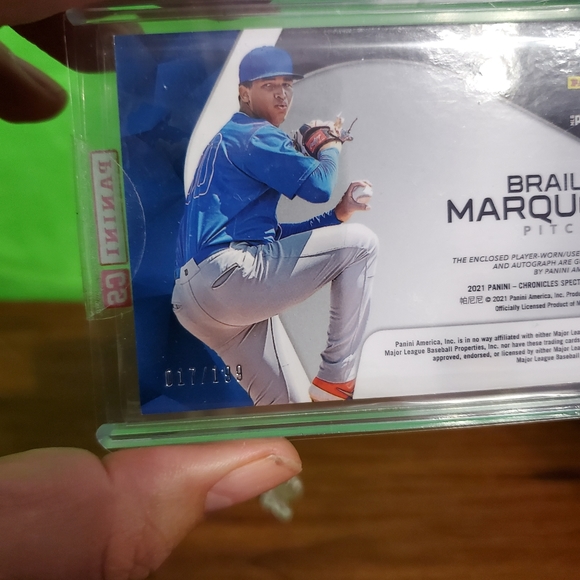 2021 SPECTRA BLACK PRIZM BRAILYN MARQUEZ RPA 17/199 - Picture 5 of 5